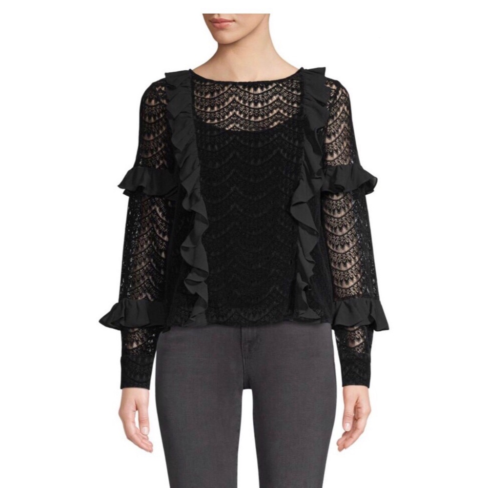 DH New York - velvet & lace top! NWT - Picture 2 of 4